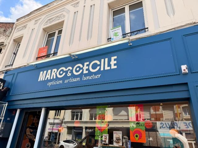 Création et Pose d'Enseigne pour la boutique Marc & Cécile à Cambrai.